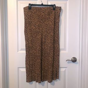 Retro Leopard Print Skirt